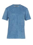 Matchesfashion.com Howlin' - Fons Terry Towelling Cotton Blend T Shirt - Mens - Blue