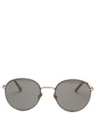 Matchesfashion.com Mykita - Vabo Round Metal Sunglasses - Mens - Black