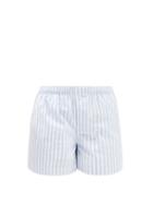 Wardrobe.nyc Wardrobe. Nyc - Release 07 Striped Cotton-poplin Shorts - Womens - Blue White