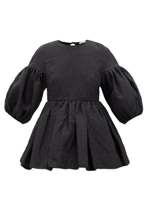 Cecilie Bahnsen - Jerry Puff-sleeve Cloqu Top - Womens - Black