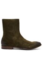 Matchesfashion.com Alexander Mcqueen - Leather And Suede Degrad Boots - Mens - Khaki