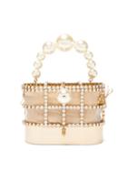 Matchesfashion.com Rosantica - Holli Crystal-embellished Cage Handbag - Womens - Gold Multi
