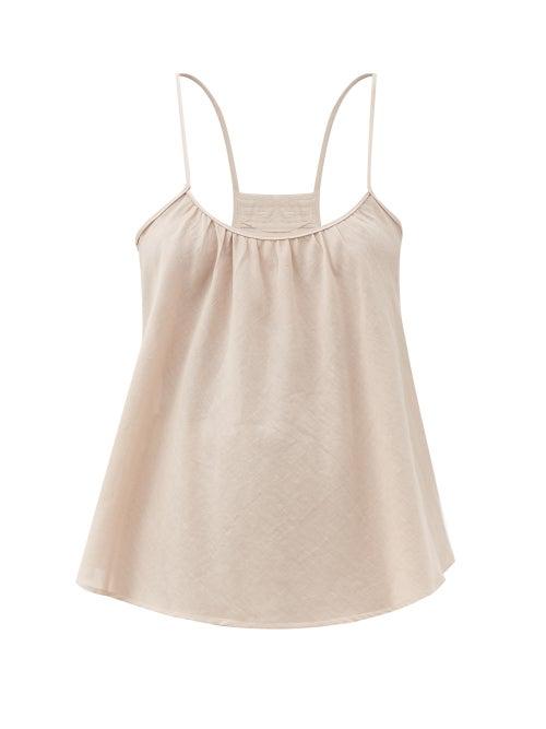 Matchesfashion.com Loup Charmant - Scoop-neck Organic-cotton Cami Top - Womens - Light Pink