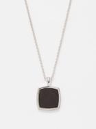 Tom Wood - Cushion Onyx & Sterling Silver Necklace - Mens - Silver