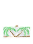 Edie Parker Flavia Palm Trees Box Clutch