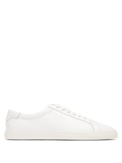 Matchesfashion.com Saint Laurent - Andy Leather Trainers - Mens - White