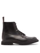 Matchesfashion.com Tricker's - Burford Panelled Leather Boots - Mens - Black
