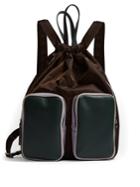 Marni Leather And Nylon Carryall Backpack