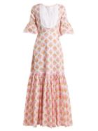 Matchesfashion.com Wiggy Kit - Medina Cotton Maxi Dress - Womens - Pink Print