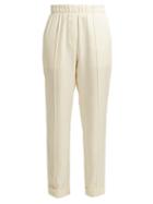 Matchesfashion.com Helmut Lang - Silk Blend Trousers - Womens - Ivory