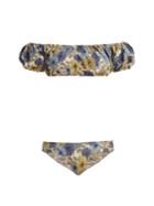 Lisa Marie Fernandez Leandra Off-the-shoulder Floral-print Bikini