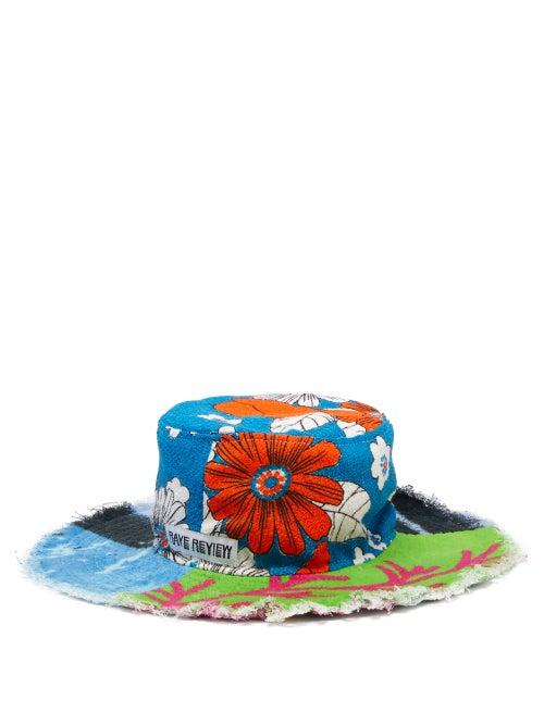 Matchesfashion.com Rave Review - Hola Upcycled Printed Cotton-terry Bucket Hat - Womens - Multi