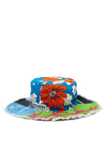 Matchesfashion.com Rave Review - Hola Upcycled Printed Cotton-terry Bucket Hat - Womens - Multi