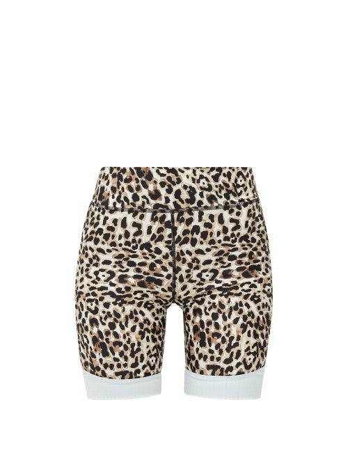 Matchesfashion.com The Upside - Water Leopard-print Stretch-jersey Shorts - Womens - Leopard