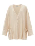 Ladies Beachwear Totme - V-neck Organic Cotton-blend Terry Cardigan - Womens - Beige