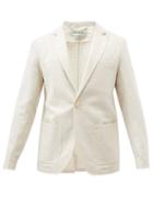 Oliver Spencer - Fairway Linen-blend Herringbone-twill Blazer - Mens - Cream