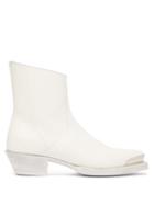 Matchesfashion.com Vetements - Cuban-heel Leather Boots - Mens - White