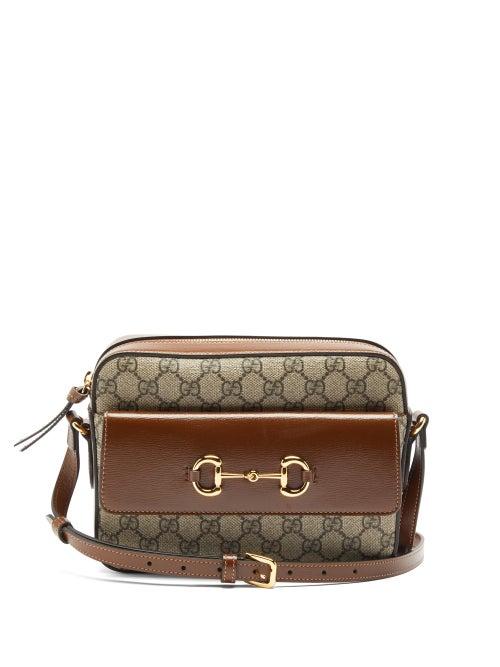 Gucci - 1955 Horsebit Gg Supreme Cross-body Bag - Womens - Brown Multi