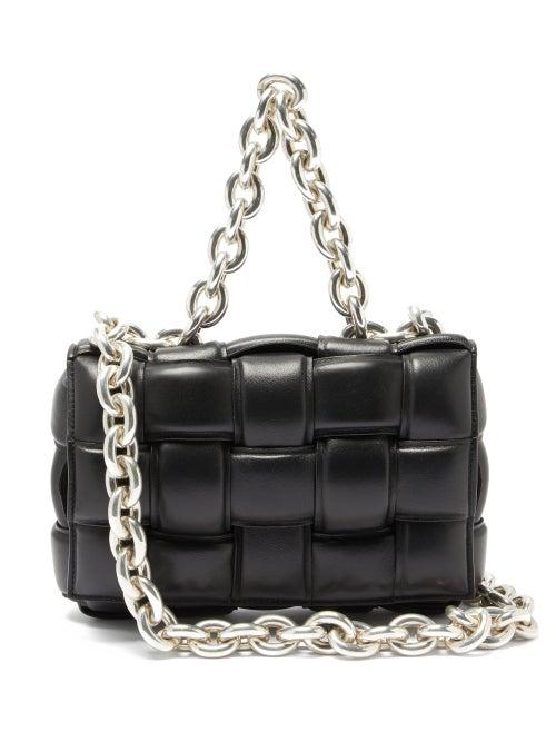 Matchesfashion.com Bottega Veneta - The Chain Cassette Padded Leather Cross-body Bag - Womens - Black