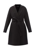 Matchesfashion.com Joseph - Cenda Double-faced Wool-blend Felt Wrap Coat - Womens - Black