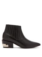 Matchesfashion.com Toga - Leather Ankle Boots - Womens - Black