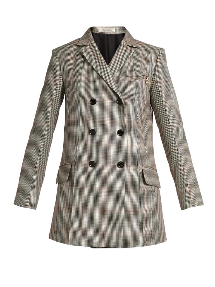 Nina Ricci Double-breasted Houndstooth Wool Oversized Blazer