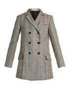 Nina Ricci Double-breasted Houndstooth Wool Oversized Blazer