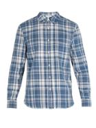 Matchesfashion.com Frame - Frayed Hem Cotton Shirt - Mens - Blue