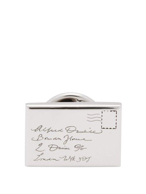 Matchesfashion.com Dunhill - Envelope Engraved Tie Pin - Mens - Silver