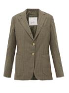 Matchesfashion.com Giuliva Heritage Collection - The Andrea Pinstriped Single Breasted Wool Blazer - Womens - Grey Multi