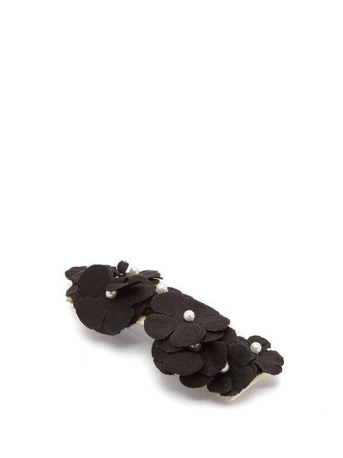 Matchesfashion.com Benot Missolin - Monica Polka Dot Twill Headband - Womens - Black White
