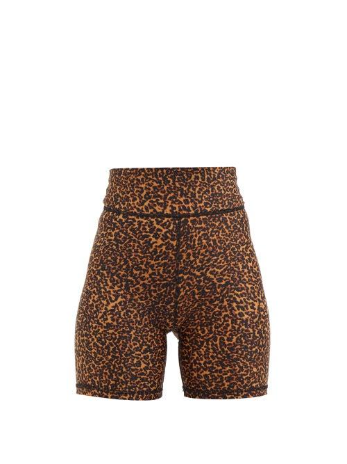 Ladies Activewear The Upside - Mallorca Leopard-print Cycling Shorts - Womens - Animal