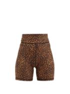 Ladies Activewear The Upside - Mallorca Leopard-print Cycling Shorts - Womens - Animal
