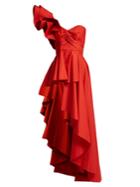 Johanna Ortiz Paso Doble Asymmetric Ruffled Cotton-blend Top