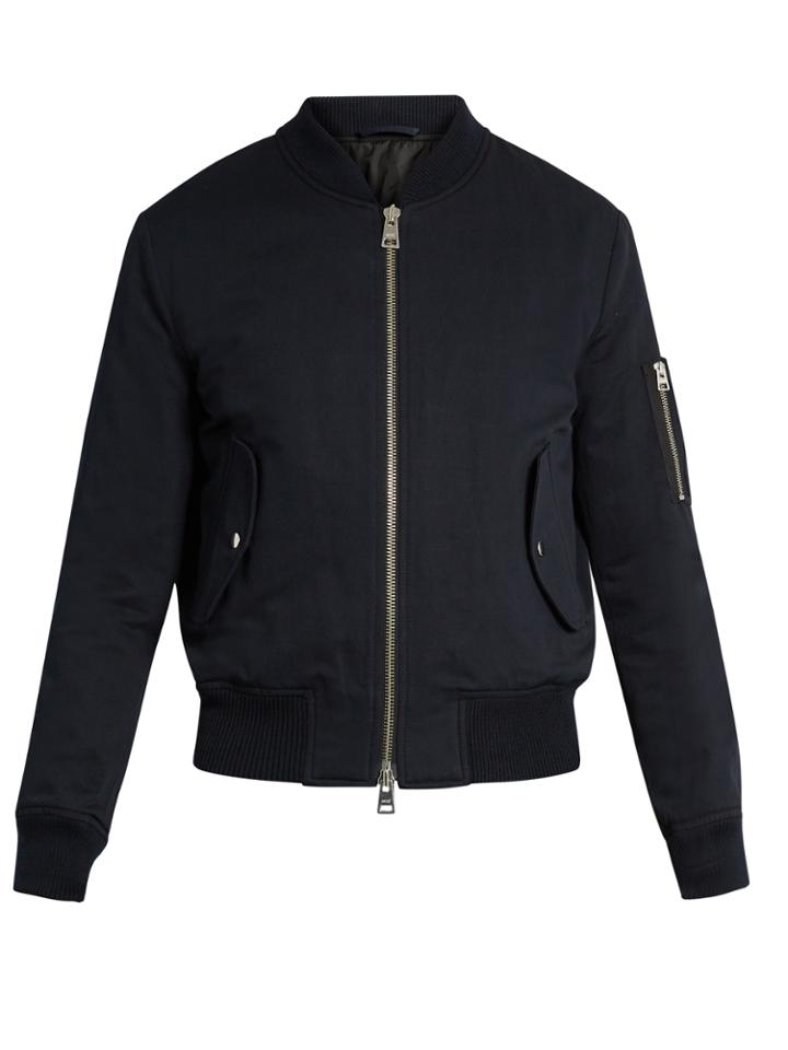 Ami Zip-through Cotton-blend Bomber Jacket