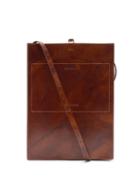 Our Legacy - Logo-debossed Leather Tote Bag - Mens - Brown