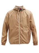 Gucci - Satin-nylon Hooded Jacket - Mens - Camel
