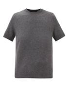 Cecilie Bahnsen - Honna Drawstring-cutout Cashmere-blend T-shirt - Womens - Grey