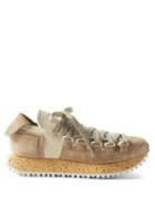 Acne Studios - Nofo Suede And Leather Trainers - Mens - Cream