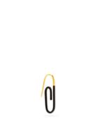 Matchesfashion.com Hillier Bartley - Paperclip Enamel And Gold-vermeil Single Earring - Womens - Black