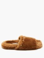Jimmy Choo - Acinda Crystal-embellished Shearling Slides - Womens - Brown