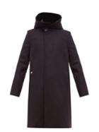 Matchesfashion.com Bless - Hooded Singe Breasted Wool Coat - Mens - Black