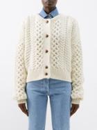 Giuliva Heritage - The Loulou Cable-knit Virgin-wool Cardigan - Womens - Ivory