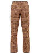Matchesfashion.com Schnayderman's - Houndstooth Checked Twill Trousers - Mens - Brown Multi