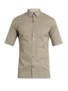 Lanvin Geometric Floral-print Short-sleeved Cotton Shirt