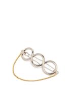 Matchesfashion.com Jw Anderson - Chain Trimmed Twisted Hair Clip - Womens - Silver