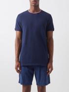Orlebar Brown - Sammy Tricolour-trim Cotton-jersey T-shirt - Mens - Navy