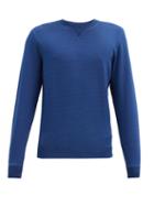 Matchesfashion.com Sunspel - Crew-neck Cotton-jersey Sweatshirt - Mens - Blue