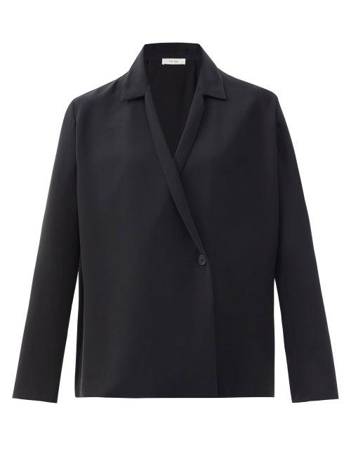 The Row - Kastia Crepe Jacket - Womens - Black