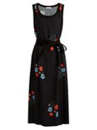 Sonia Rykiel Floral-print Tie-waist Crepe Dress